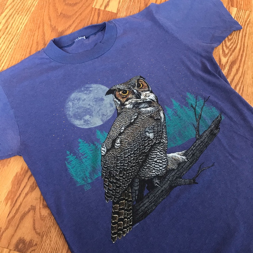 vintage graphic owl tee !!